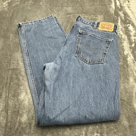 Levi's 550 Jeans Mens 38x34 Blue Straight Denim Rugged Workwear Biker Pants‎ - Picture 10 of 14
